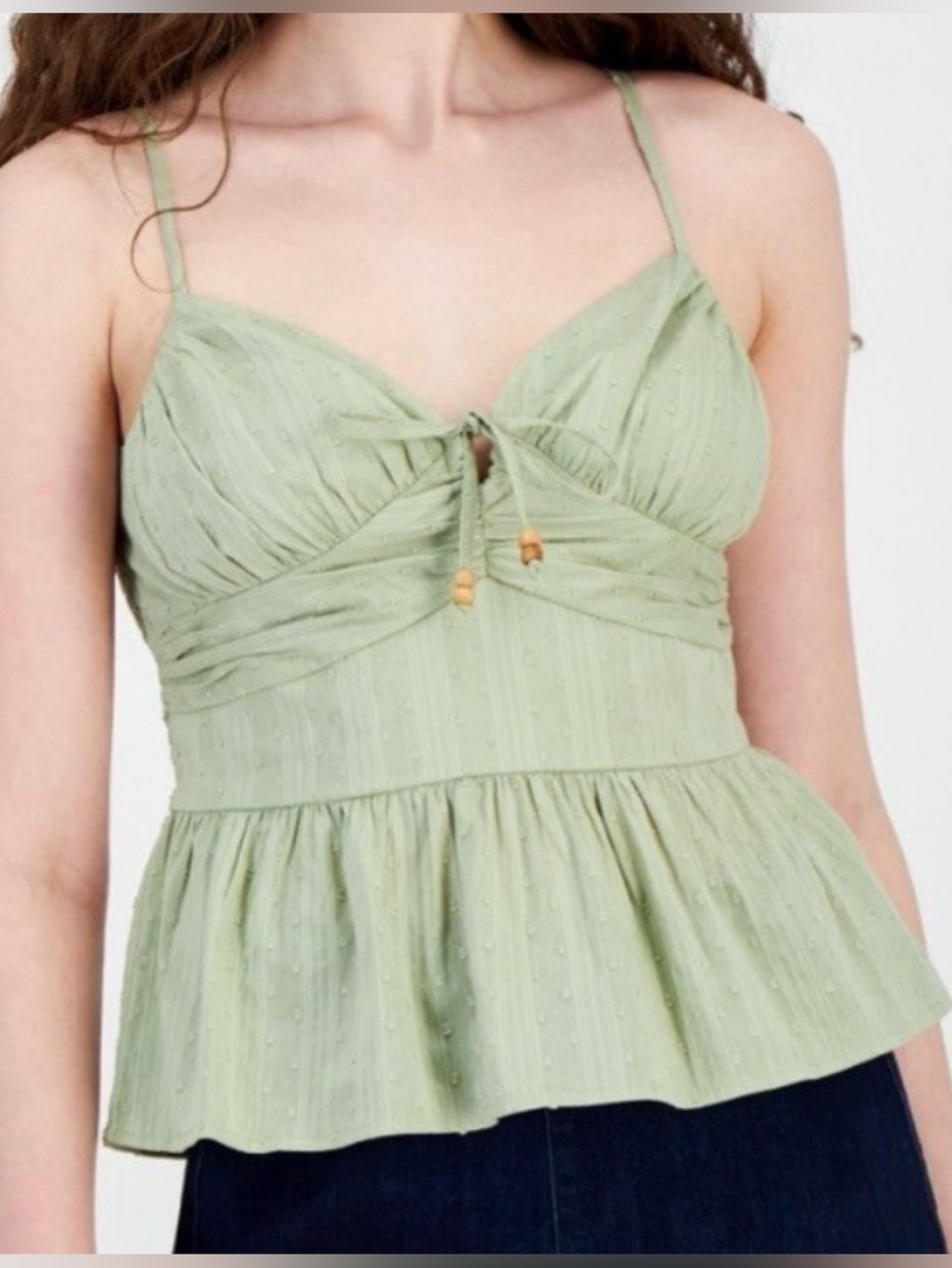 Planet Heart Textured Peplum Tank
